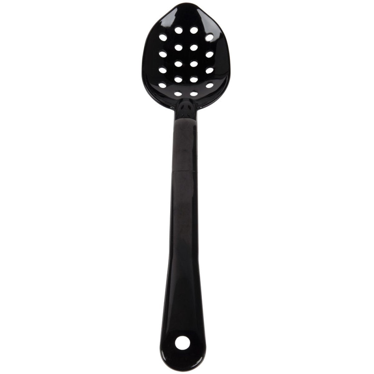 13" Buffet Catering Perforated Serving Spoon Black Polycarbonate| SSPC13P
