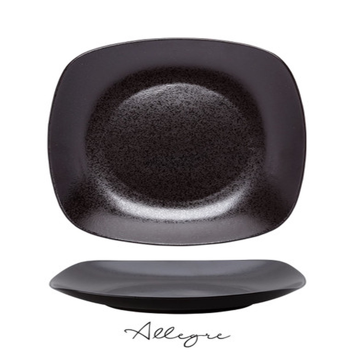 11 in. Square Dinner Plate/ Serving Plate for 2 to 3 Persons - Lava Ash Brown