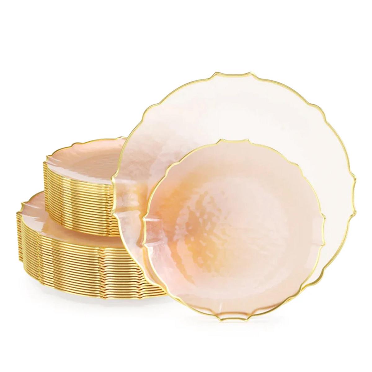 10Pcs Disposable Appetizer Plates - Orange