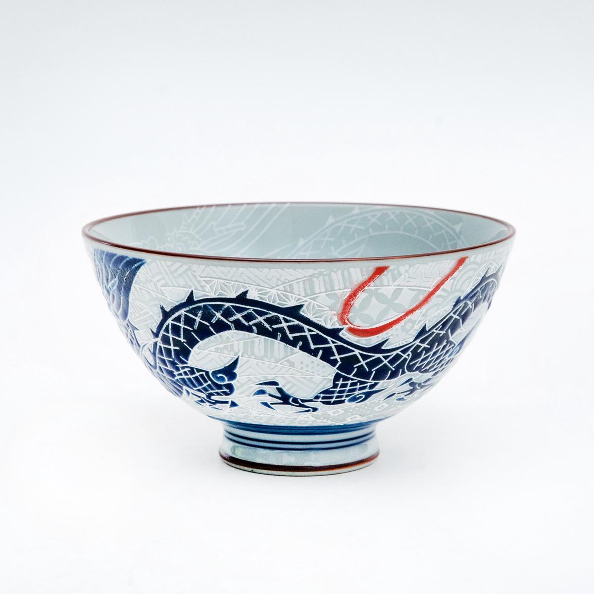 12.2cm Dragon Porcelain Rice Bowl  L