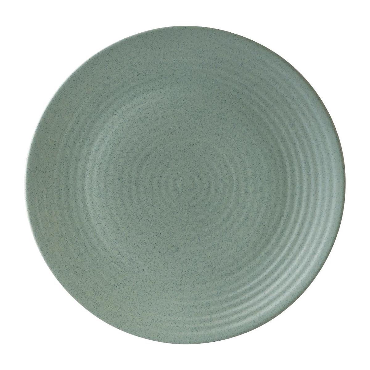 Zuma Mint Ribbed Coupe Plates 265mm (6 Pack) (Pack of 6) PAS-FW135