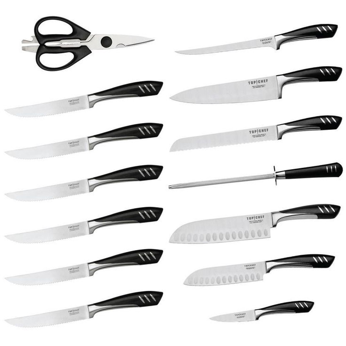 15-Piece Stainless Steel Knife Set