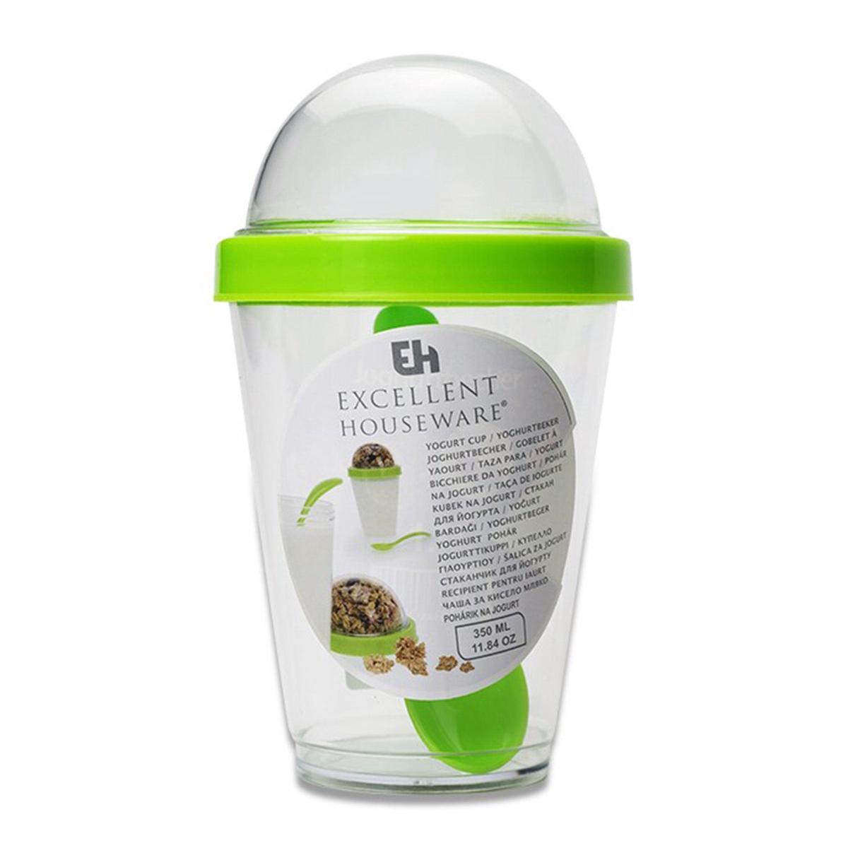 Yogurt Cup With Lid And Spoon