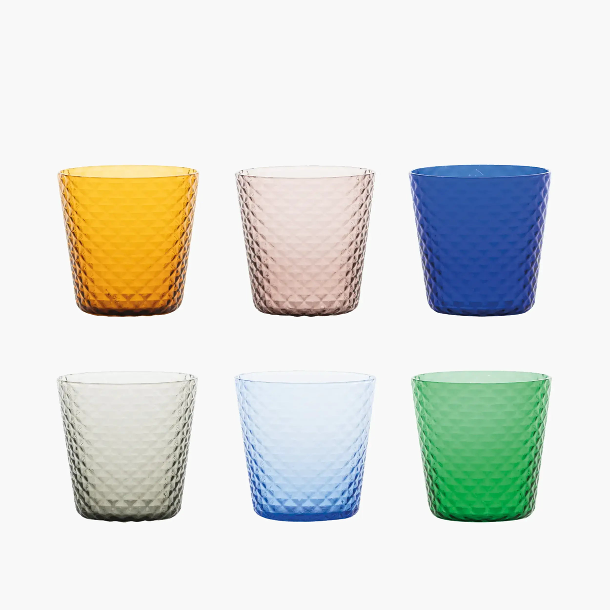 Zafferano Isolano set 6 assorted colors tumbler 33 cl - 11.61 oz