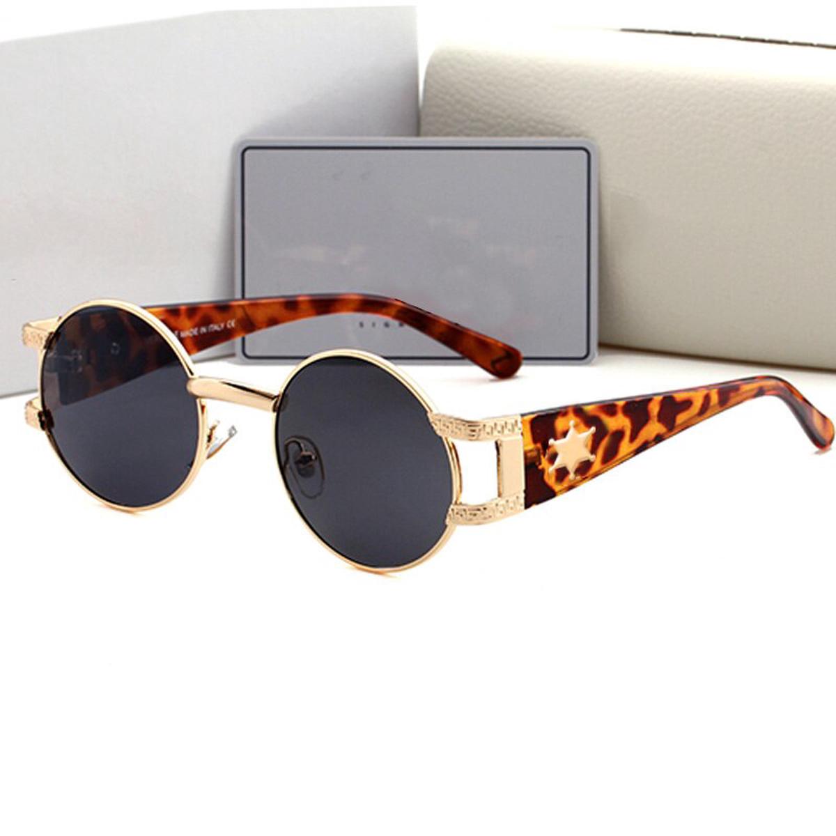 2023  Metal Carved Round Sunglasses Women Vintage Sun Glasses Men Oval Sunglass Oculos Feminino Lentes Gafas De Sol UV400