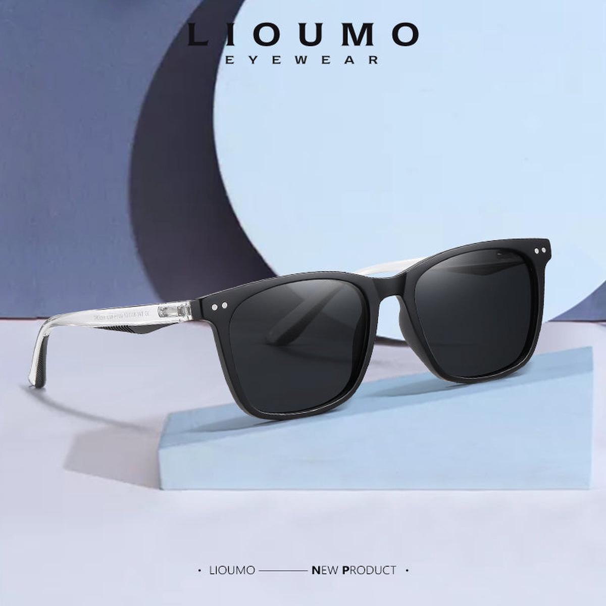 2023  Square Sunglasses For Men Polarized Women Leopard Tea Color Travelling Goggle Anti-Glare gafas de sol hombre