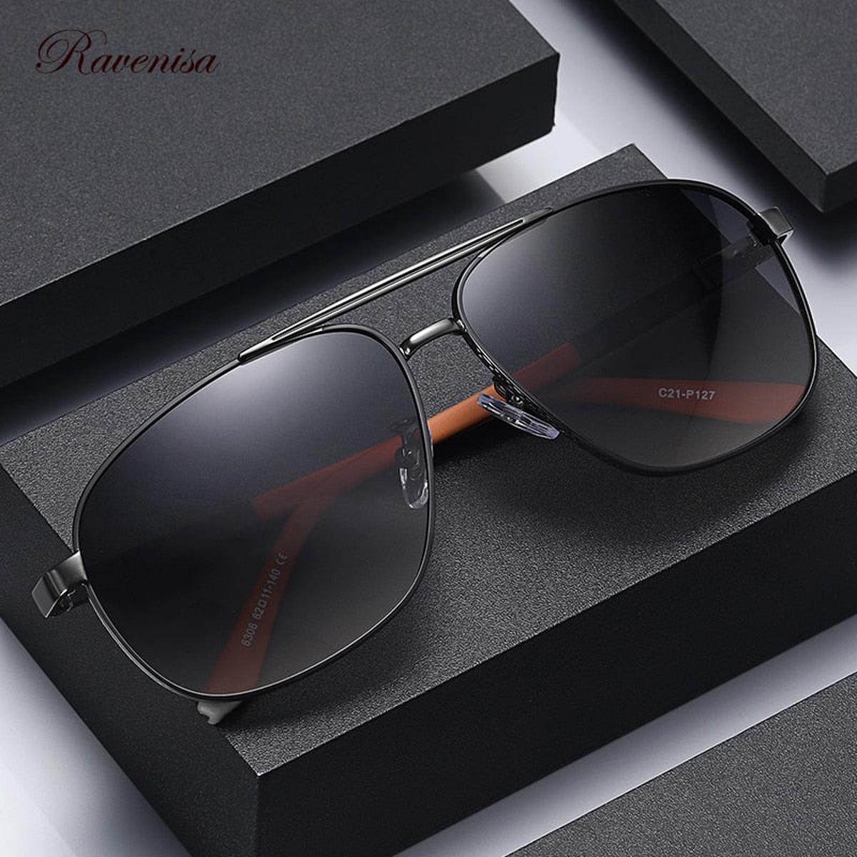 2012 Vintage Men's Polarized Sunglasses Driving Pilot Sun Glasses For Male Female Black Blue Metal Goggle