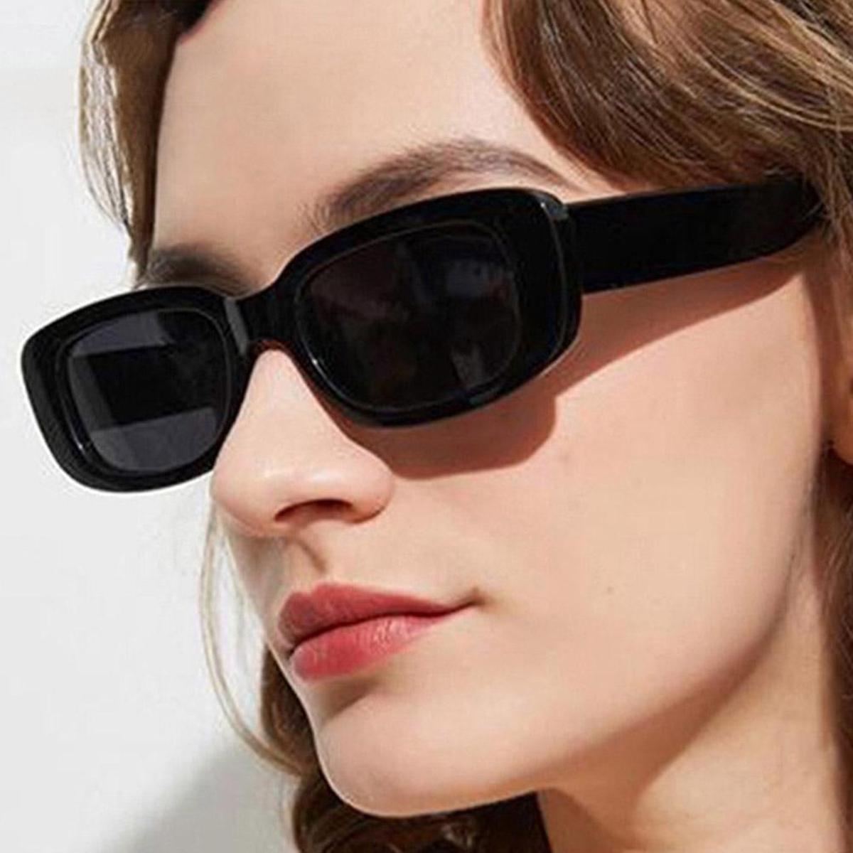 2022  Brand Designer Square Glasses Vintage Small Rectangle Sunglasses Shades Female De Sol UV400 for Women/Men