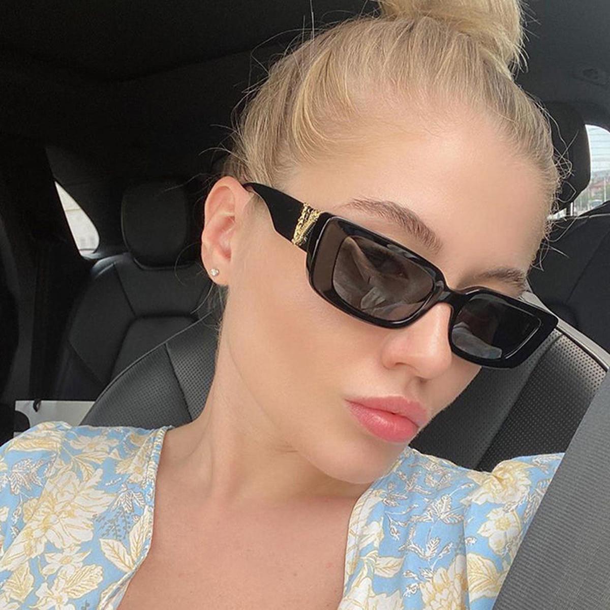 2023 Cat Eye Sunglasses Women Retro Small Square Sun Glasses Femlae  Brand Designer Vintage Gradient Oculos De Sol