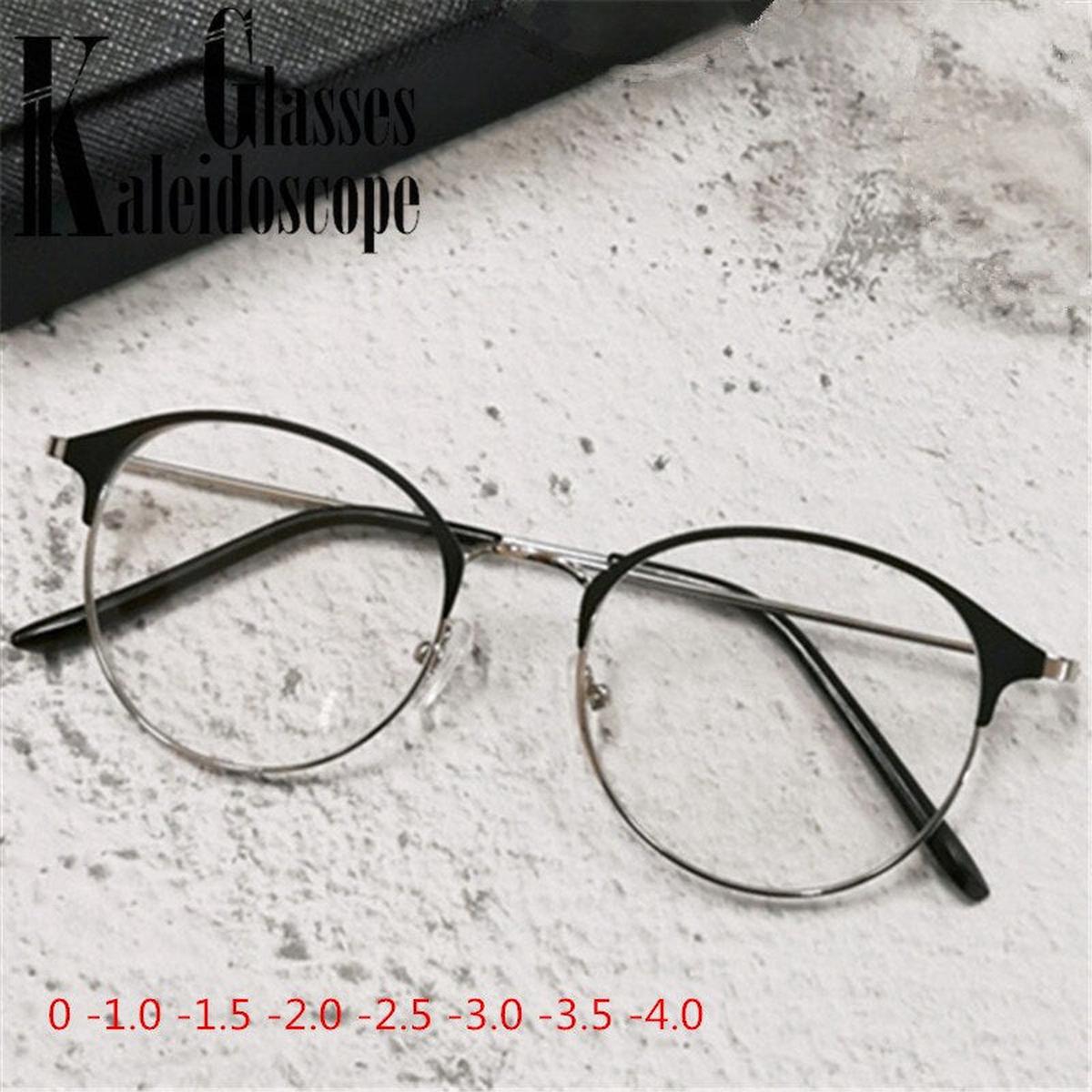-1.0 1.5 2.0 2.5 3.0 3.5 4.0 Finished Myopia Glasses Women Men Retro Prescription Glasses Students Shortsighted Eyewear Minus