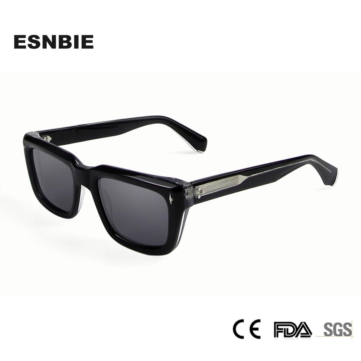 2023  Thick Acetate Sunglasses Men Brand Designer Rivet Square Sun Glasses For Women Oversized UV400 Shades Male