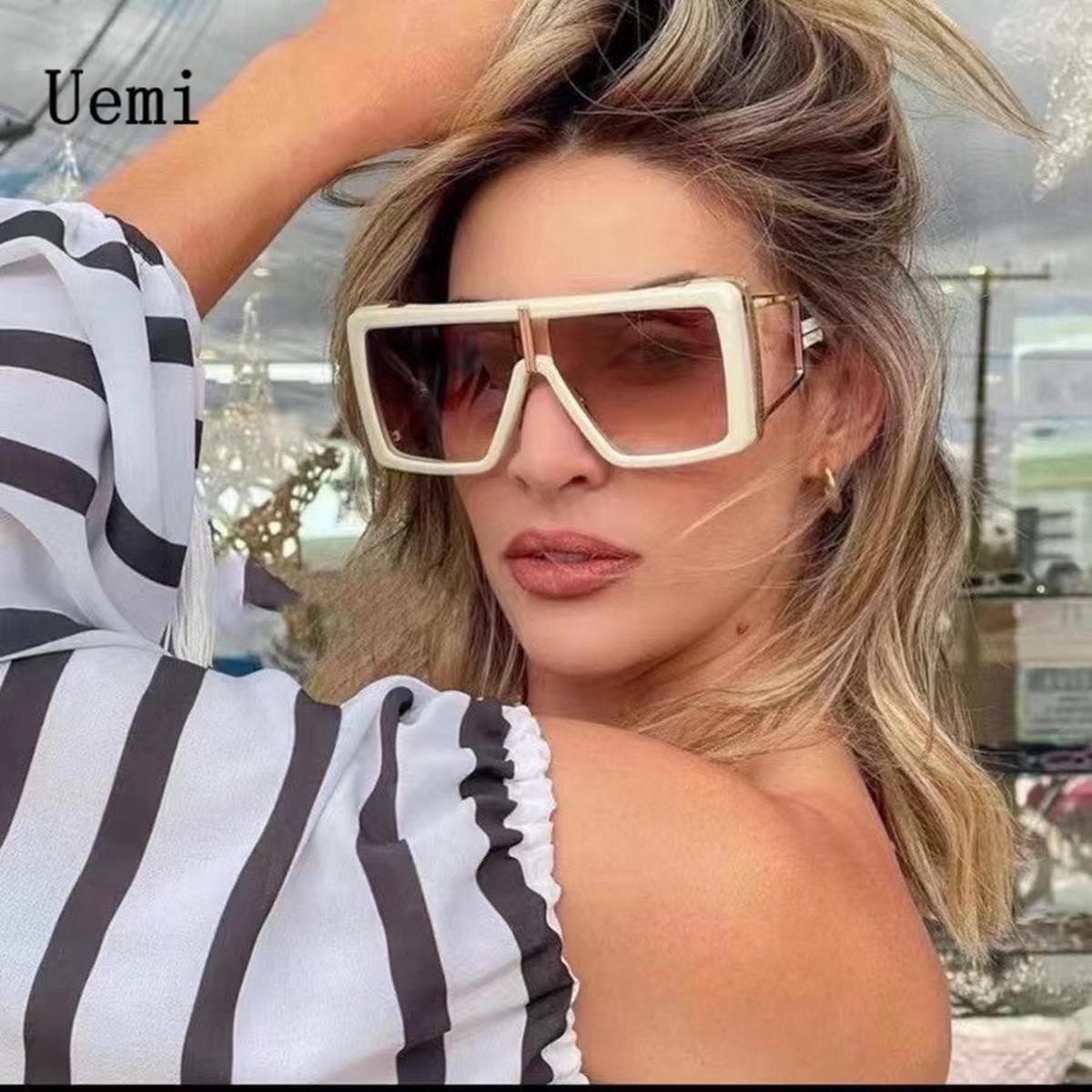 2023 Punk Oversized Square Sunglasses For Women Men Vintage Party Sun Glases Outdoor Driving Shades UV400 Eyewear