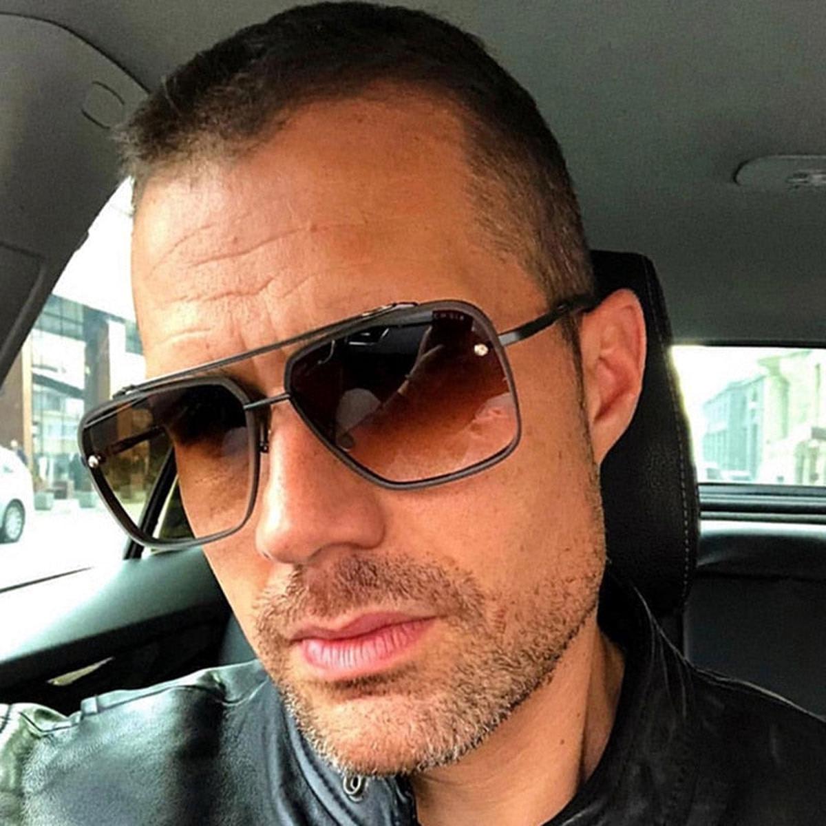 2022  Classic Mach Six Style Gradient Sunglasses Cool Men Vintage Brand Design Sun Glasses Oculos De Sol UV400