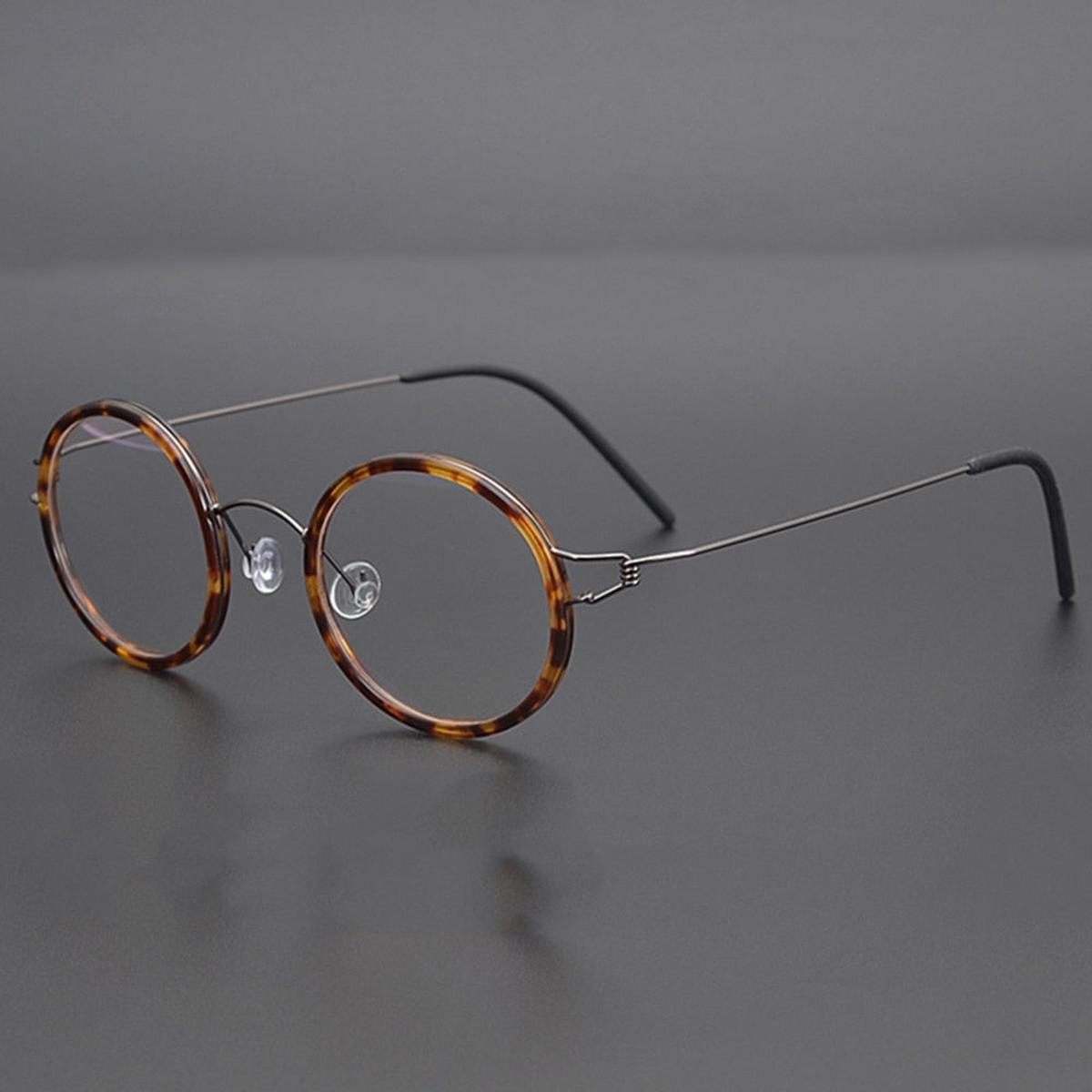 2023 Denmark Brand Designer Hand-Made Ultralight Retro Round Titanium Acetate Glasses Frame For Men Women Optical Eyeglasses