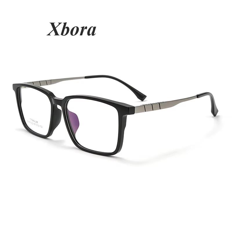 Xbora Unisex Full Rim Square TR 90 Titanium Eyeglasses 610127