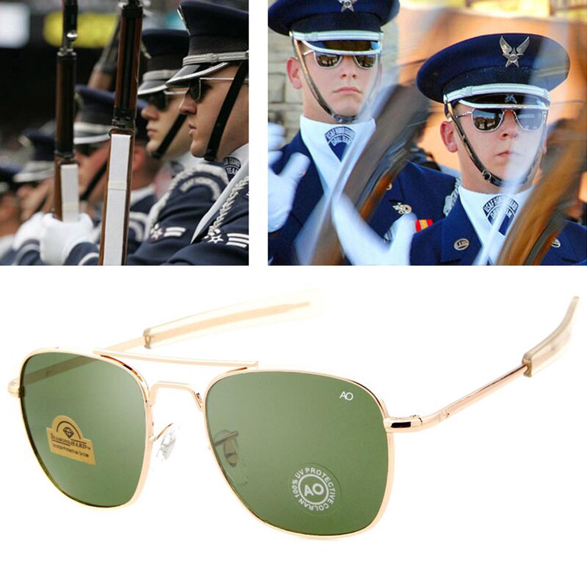 2023  AO 8054military  army to pilot 52mm sunglasses brand American lens optical glass sunglasses sunglasses