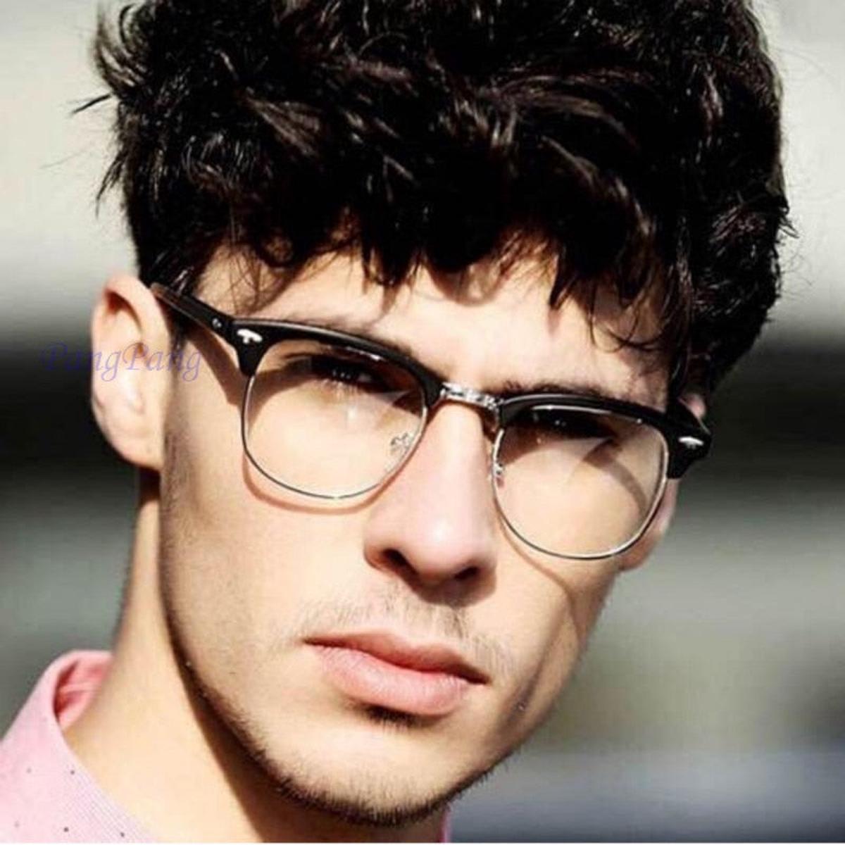 2023 Anti Blue Light Blocking Glasses Men Black Square Eye Glasses Frames For Women Myopia Optical Nerd Fake Computer Glasses
