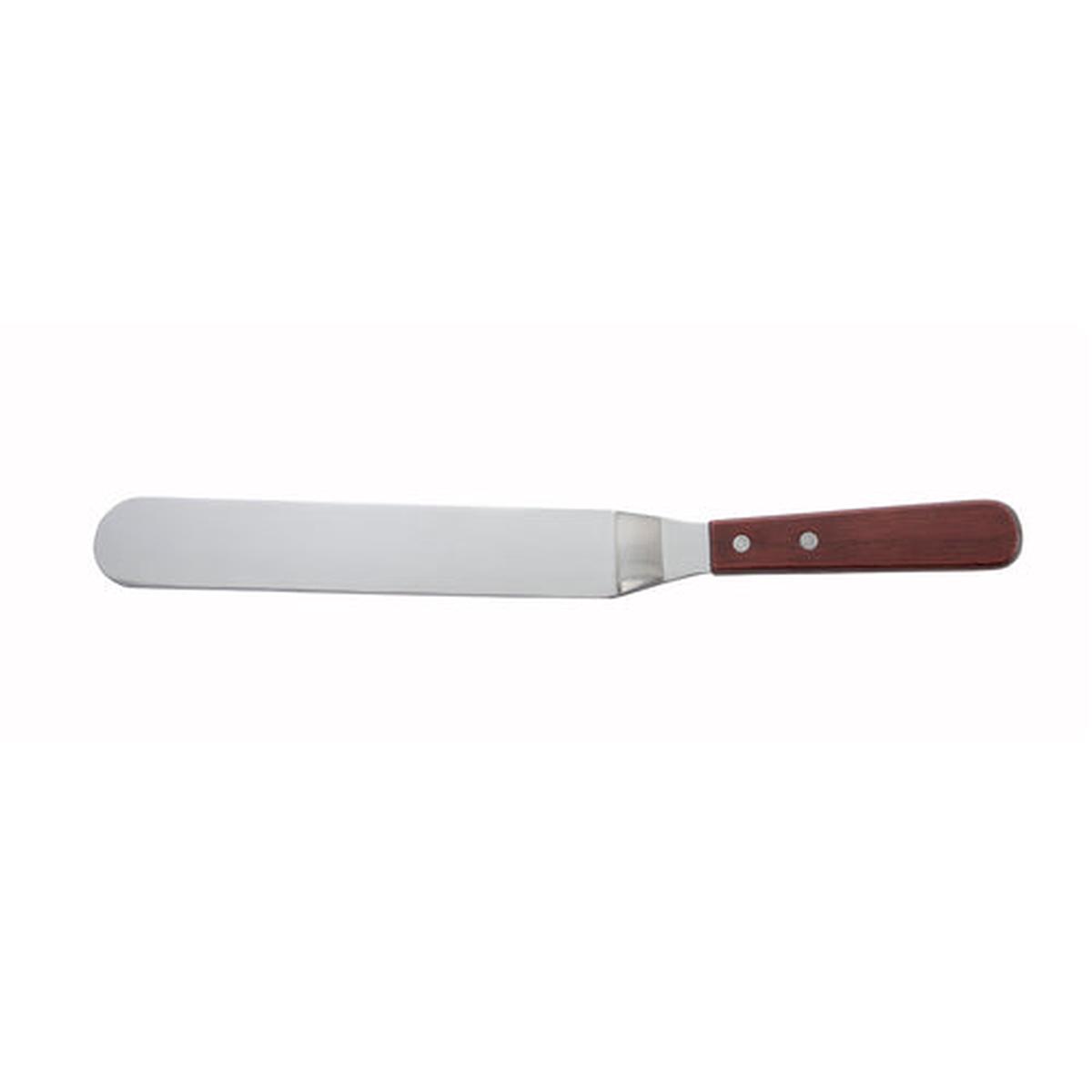 Winco TOS-9 Offset Bakery Spatula with Wood Handle, 8-3/8" x 1-1/2"