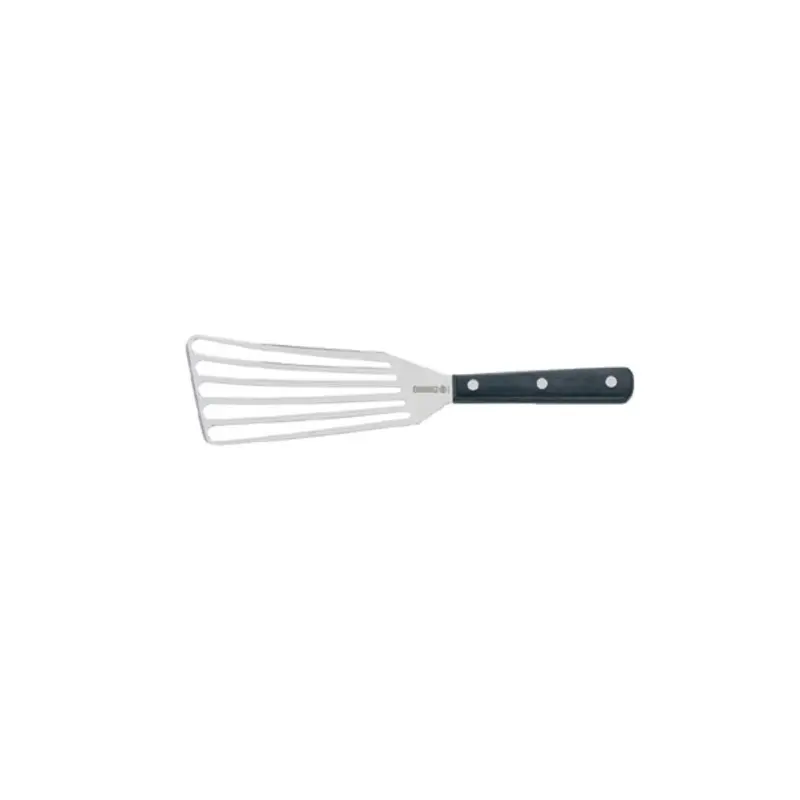 4690BW Mundial Stainless Steel Slotted Fish Turner w/ Black Wood Handle