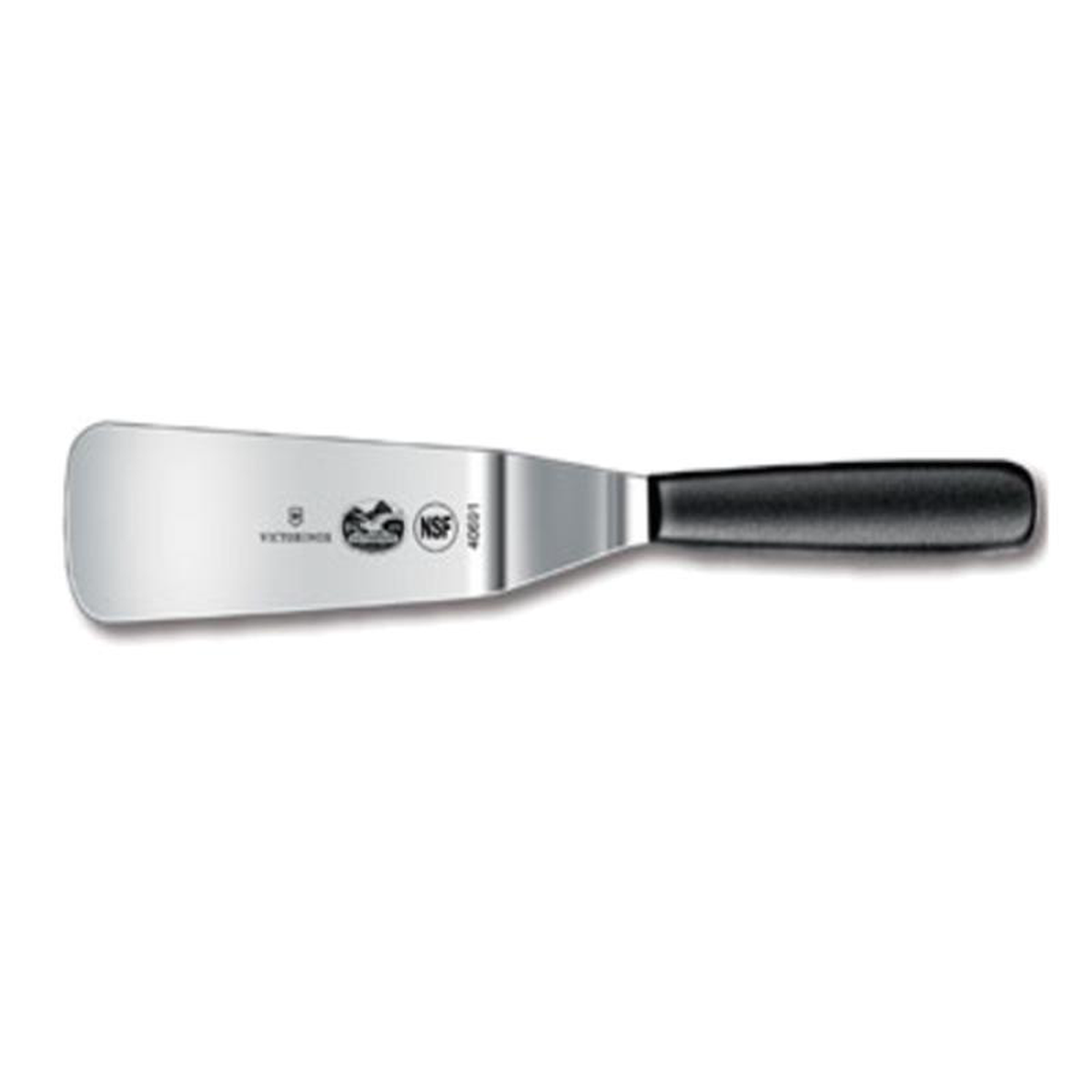 5276316 Victorinox 68221 Flexible Offset Spatula w Peggable Sheath 038 Black Plastic Handle