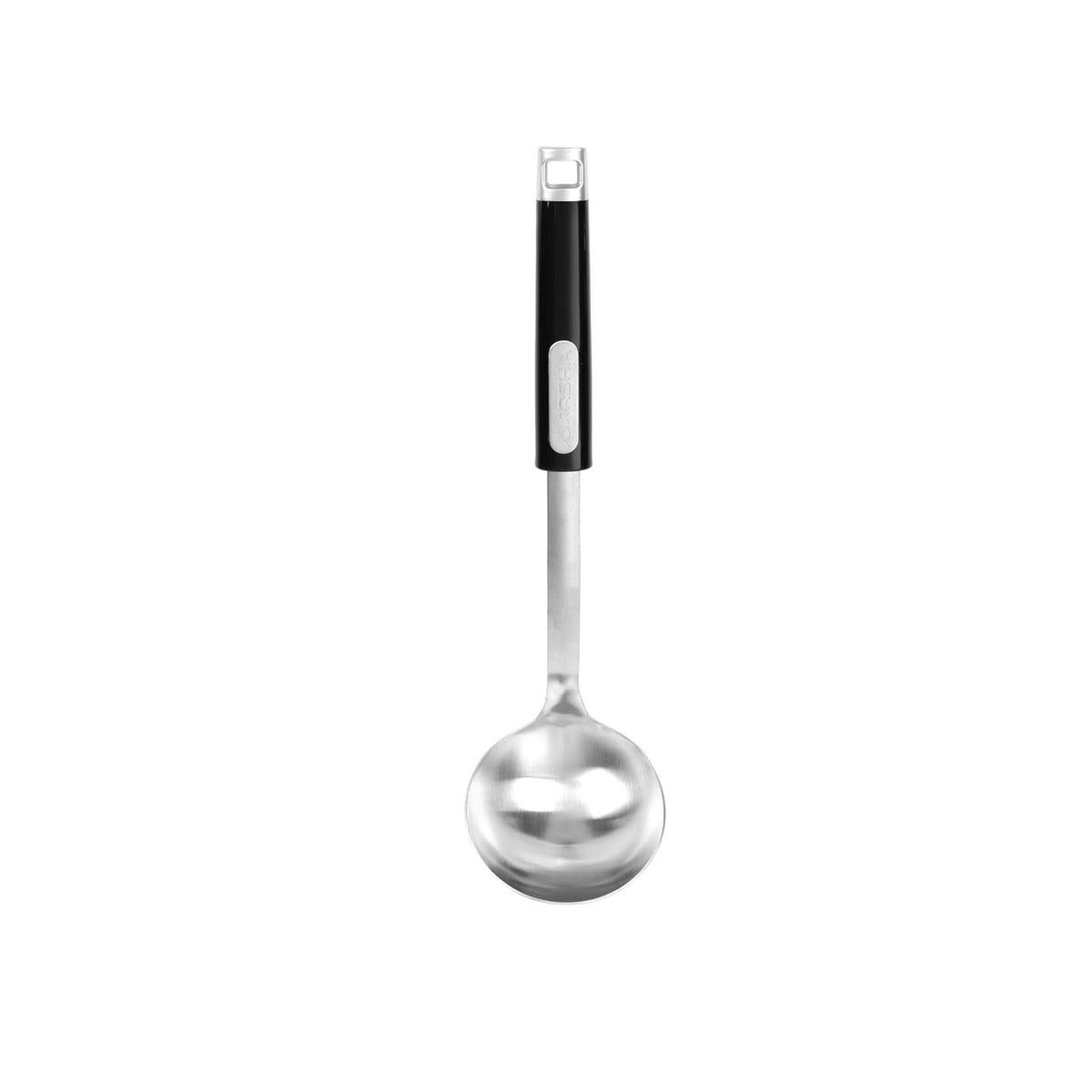 Arshia Stainless Steel Soup Ladle  Deep Bowl, Non-Slip Handle