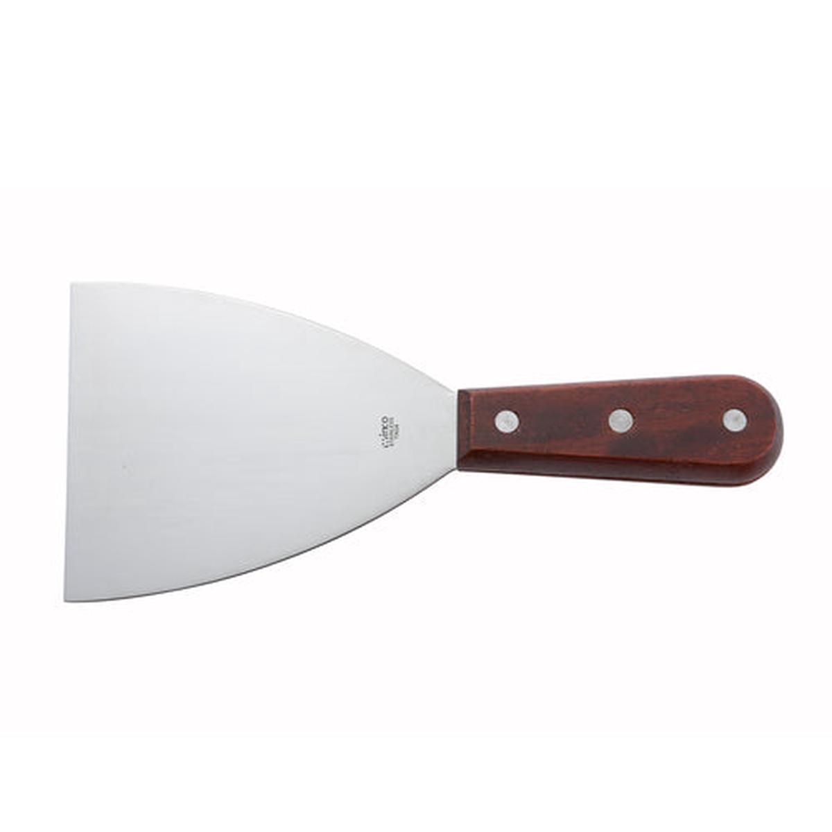 Winco TN54 Grill Scraper with Wooden Handle, 4-7/8" x 4" Blade
