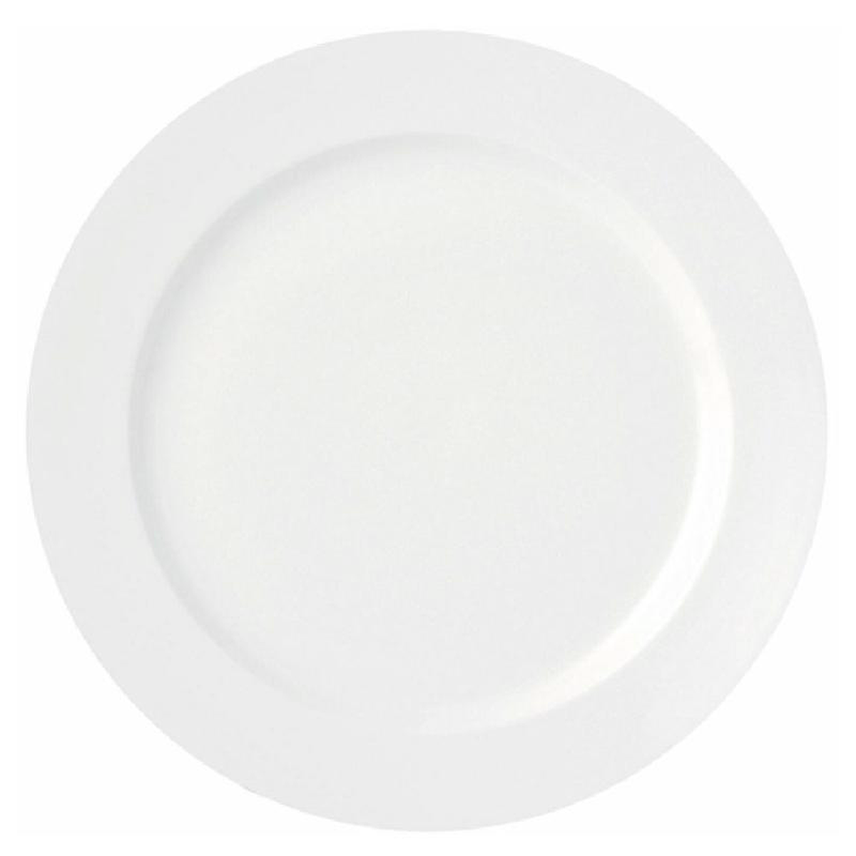 1880 Hospitality L5800000152 10-34 Inch Diameter Medium Rim Plate Porcelain Warm White