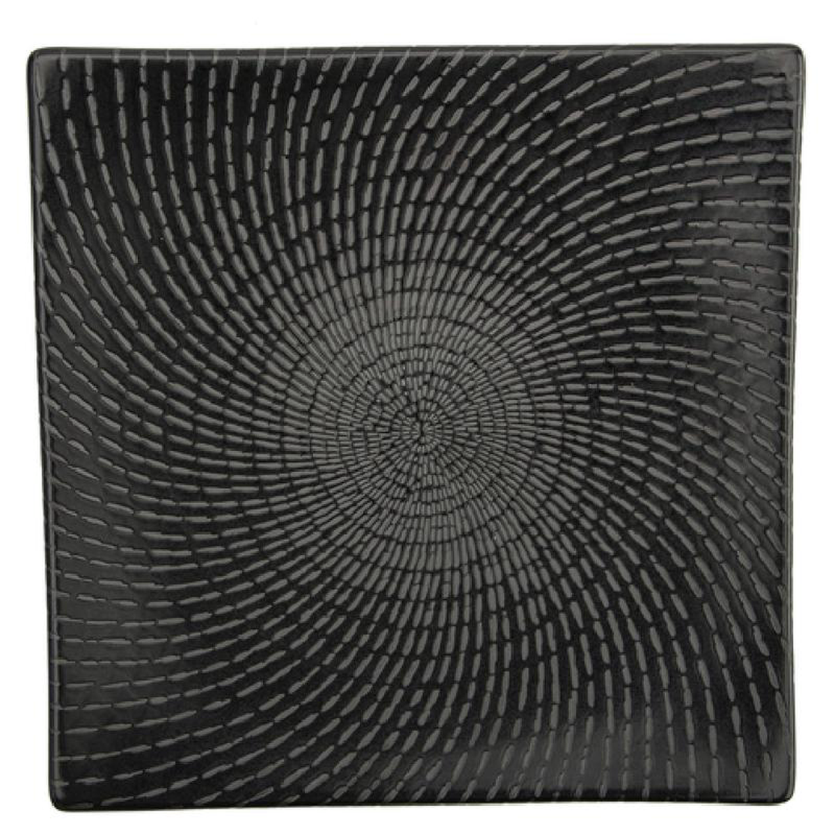 1880 Hospitality L6250000143S 9-12 Inch Curved Square Plate Porcelain Urban Black