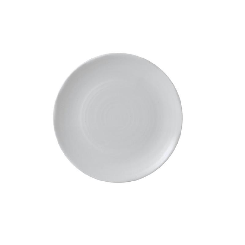 Arc Cardinal FN879 6.375 Inch Round Coupe Plate Organic White Vitrified Ceramic