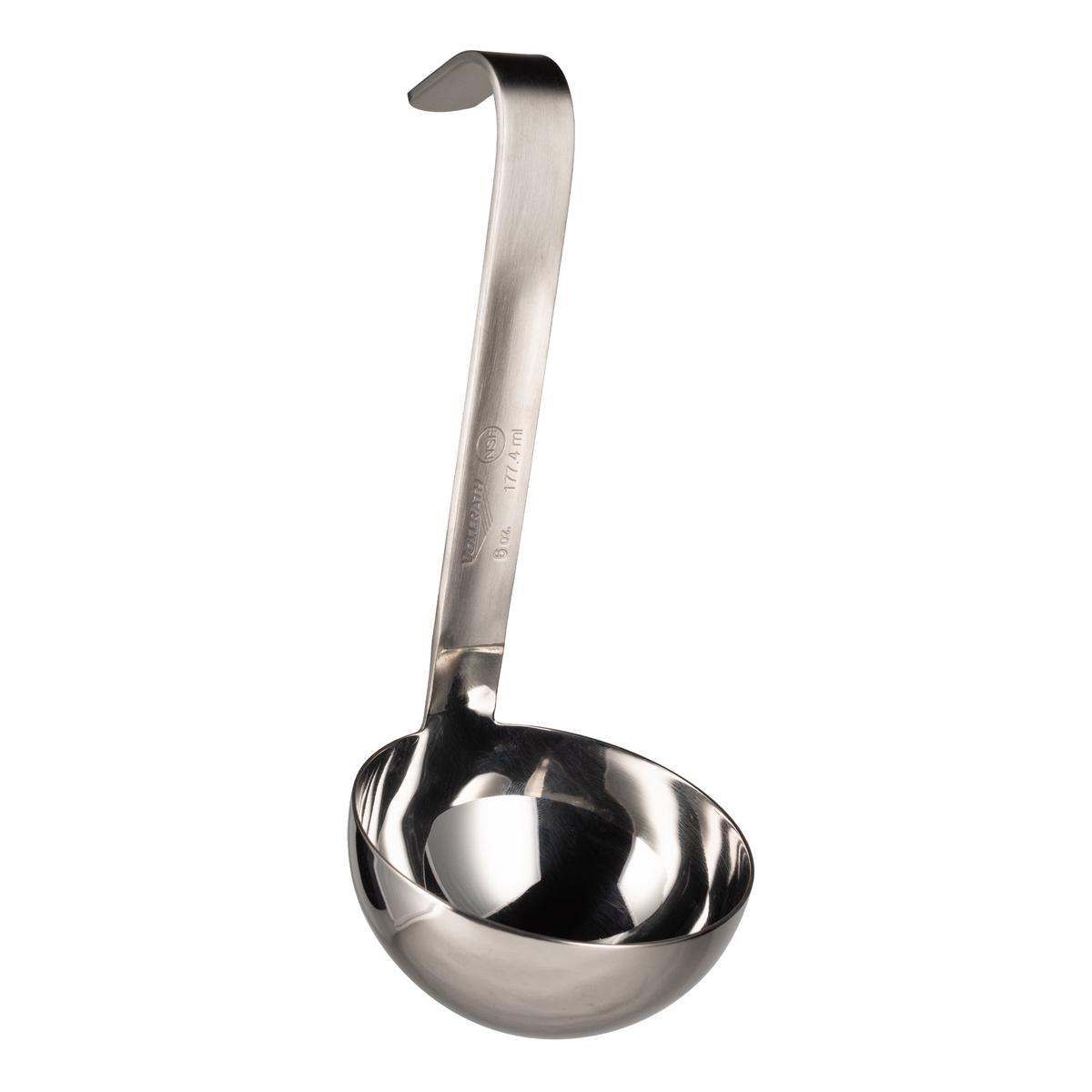 Vollrath One-Piece Heavy-Duty Ladle w/Short Handle, 6 oz, Stainless Steel - 4970610