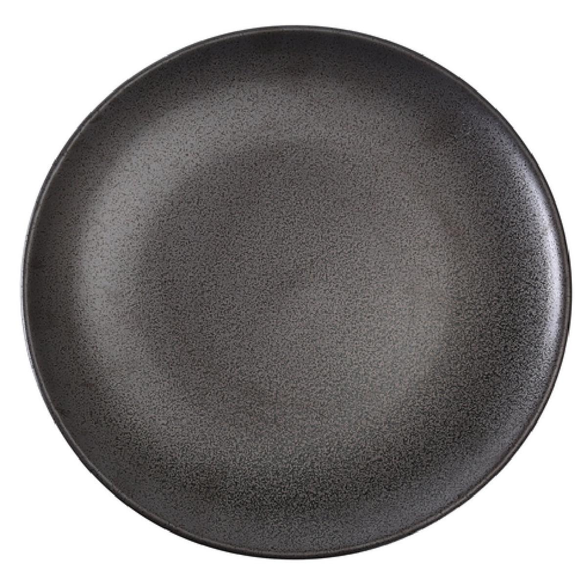 Yanco DB-107 7 Inch Diameter Coupe Plate Dishwasher Oven Microwave Safe Porcelain Black