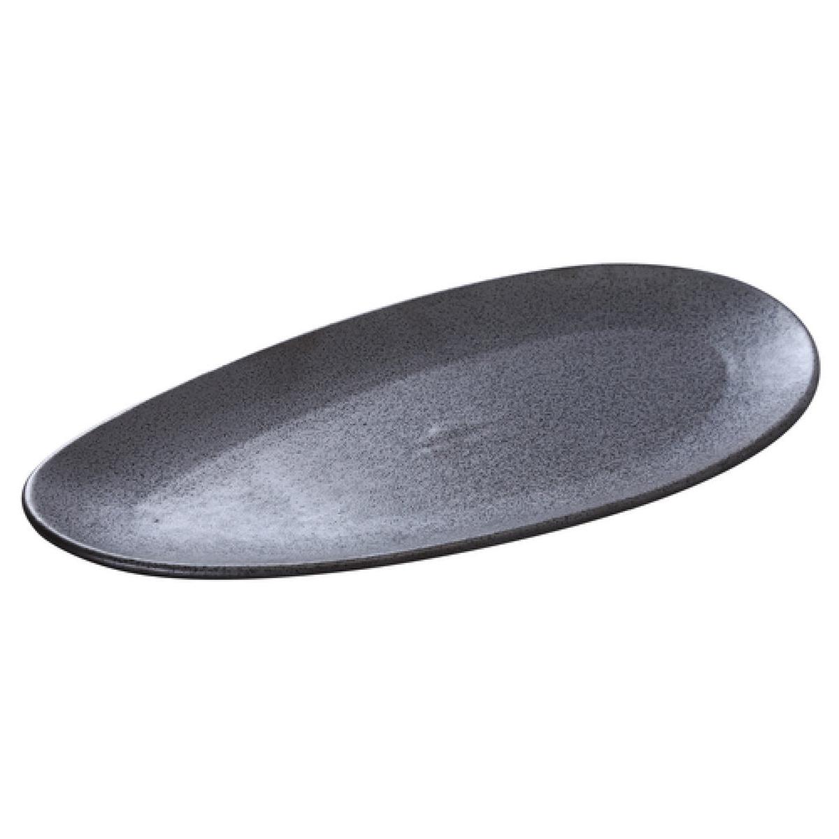 Yanco DB-310 10 Inch Leaf Shape Plate Porcelain Black Dishwasher Safe