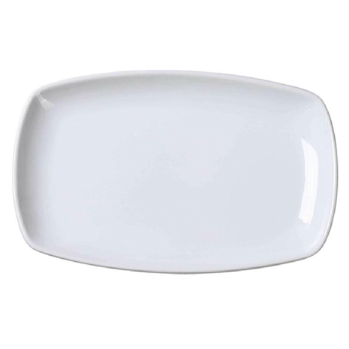 Yanco ML-2212 12-12 Inch Rectangular Plate Porcelain With Rounded Corners