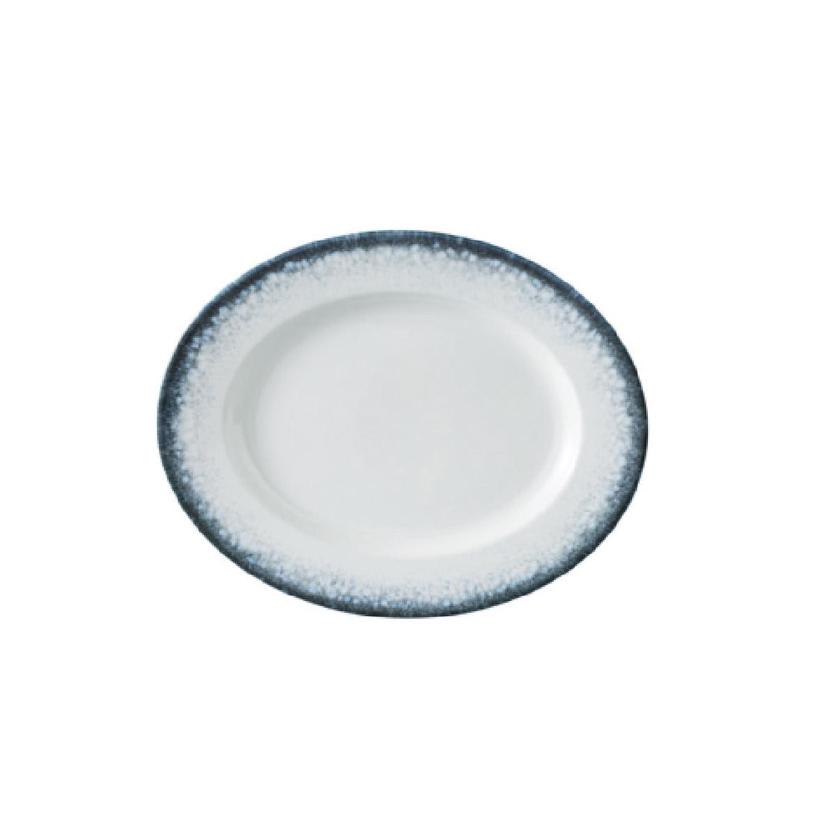 Yanco MR-213 12 7/8 Inch Oval Plate Dishwasher and Microwave Safe China