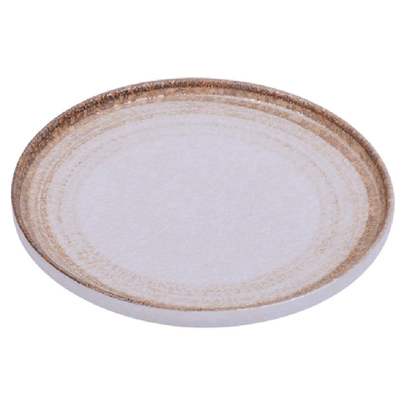 Yanco RO-2208 8 Inch Diameter Rockeye-2 Round Plate Porcelain Glazed