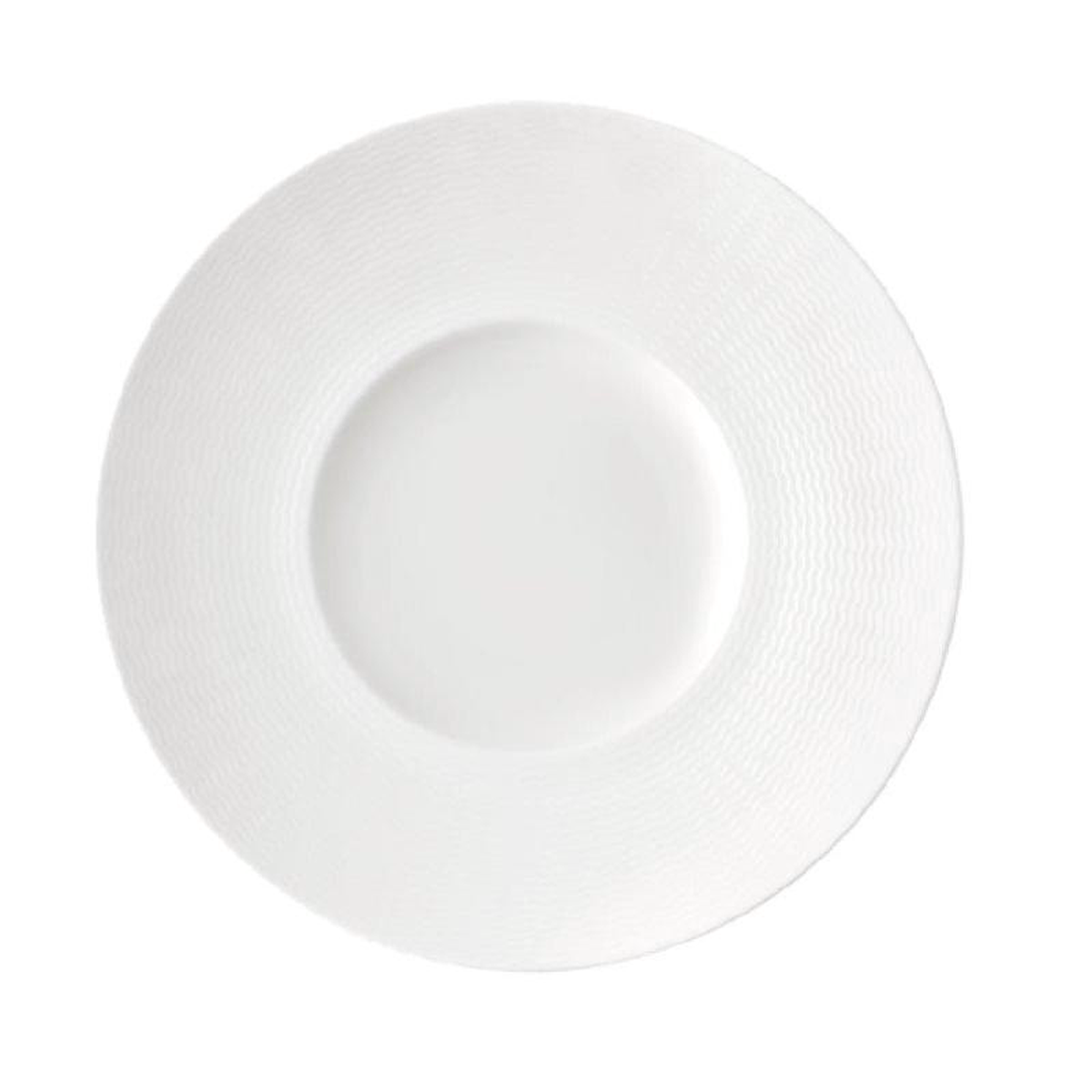 1880 Hospitality L5600000140D 9-14 Inch Round Plate Deep Embossed Rim Porcelain