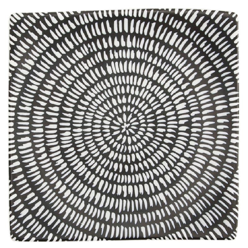 1880 Hospitality L6350000110S 5-1/8 Inch Plate Curved Square Porcelain Glazed Finish