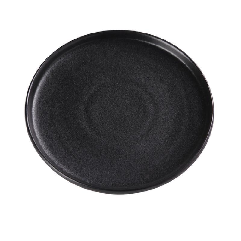 Yanco NB-112 12-1/4 Inch Diameter Round Plate Porcelain Noble Black