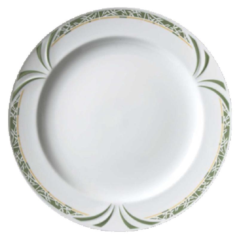 Vertex China PA-16-KL 10-3/8 Inch Diameter Round Plate Porcelain Embossed Bright White