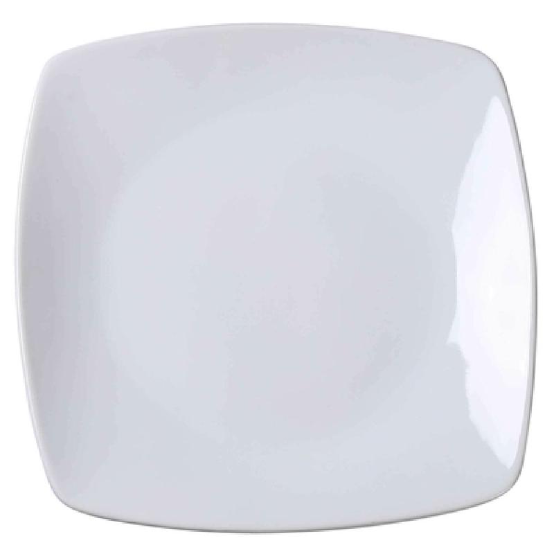 Yanco ML-2110 10-1/2 Inch Square Plate with Rounded Corners Porcelain