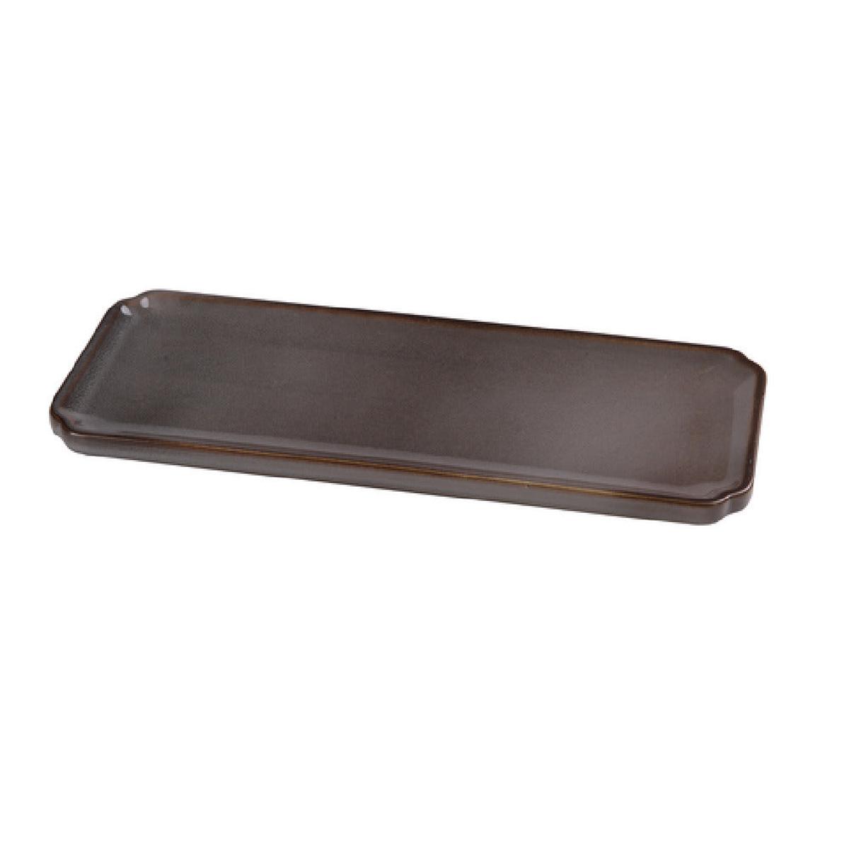 Yanco PK-513 13 Inch Sushi Plate Rectangular Rolled Edge Porcelain