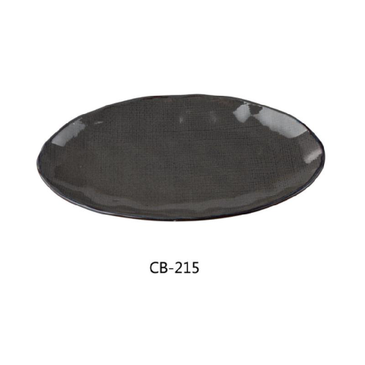 Yanco CB-215 10-12 Inch Cowboy Oval Plate China Dishwasher Safe with Basket Weave Design