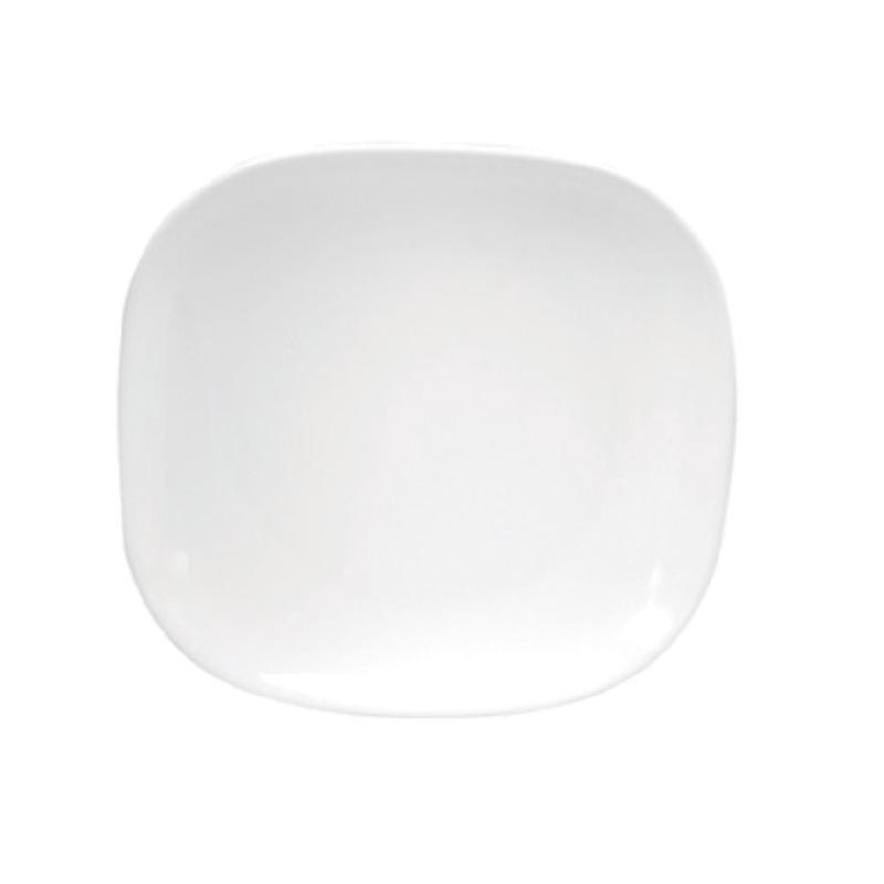 1880 Hospitality F9000000124S 7 Inch Square Plate Cream White Porcelain Scratch and mark resistant