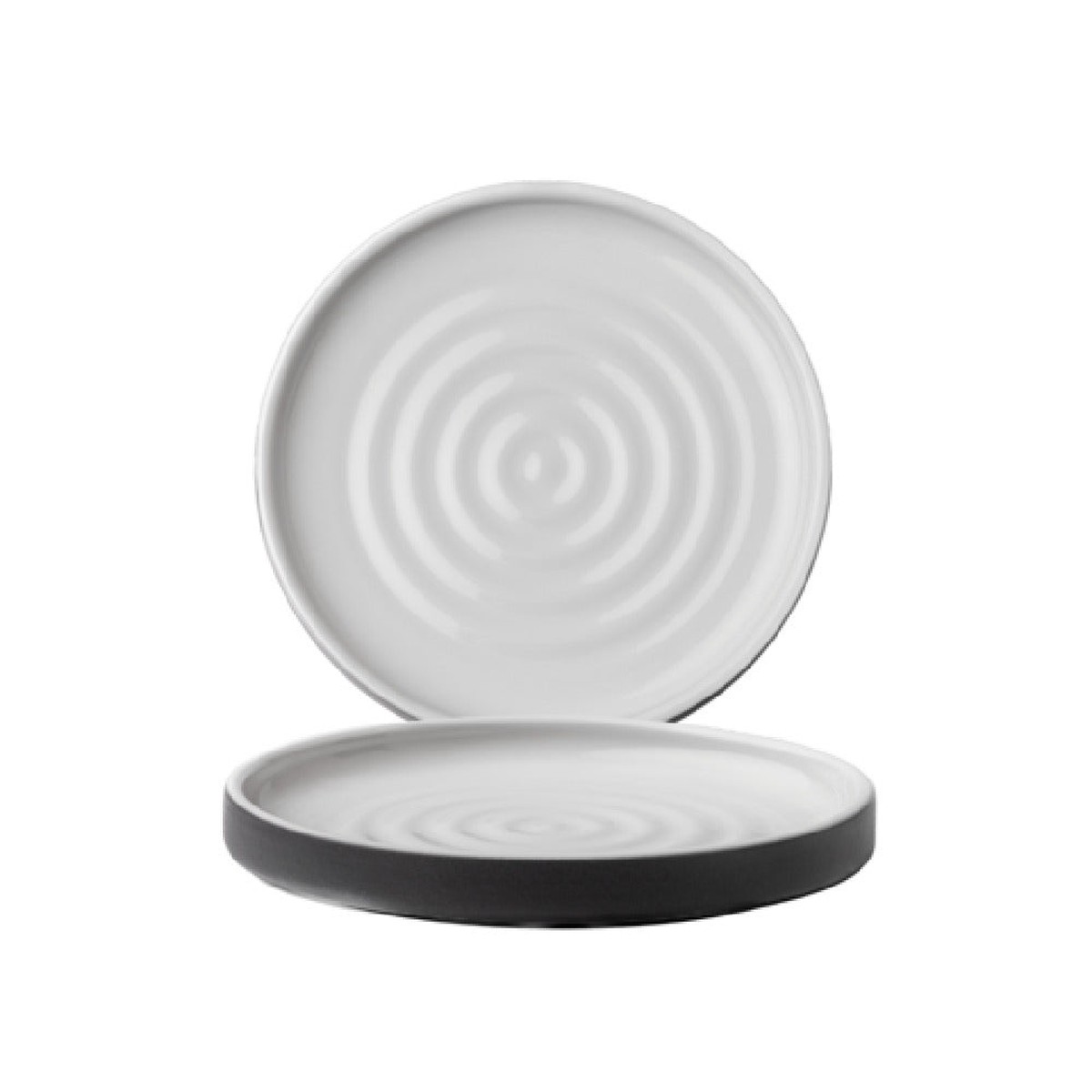 Arc Cardinal FP132 6 Inch Geode Charcoal Plate Stoneware - Chef and Sommelier