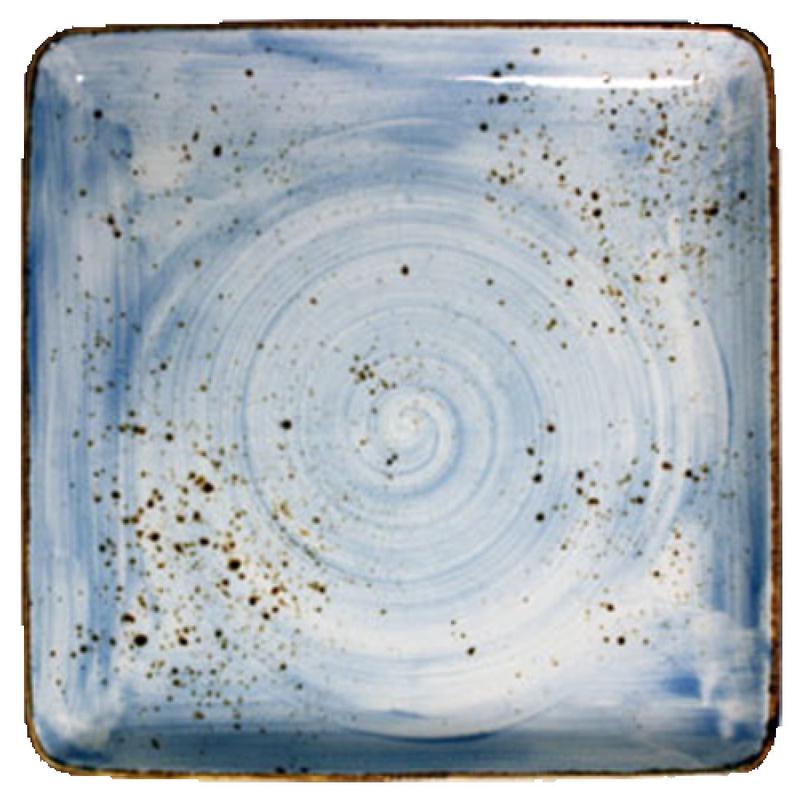 Vertex China LTS-Q16 10-1/2 Inch Square Plate Hand Painted Terra Sky