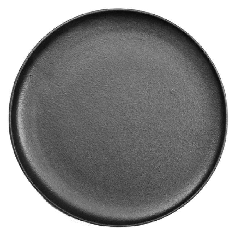 Vertex China OR-16 Plate 10-5/8 Inch Scratch Resistant Matte Black Porcelain
