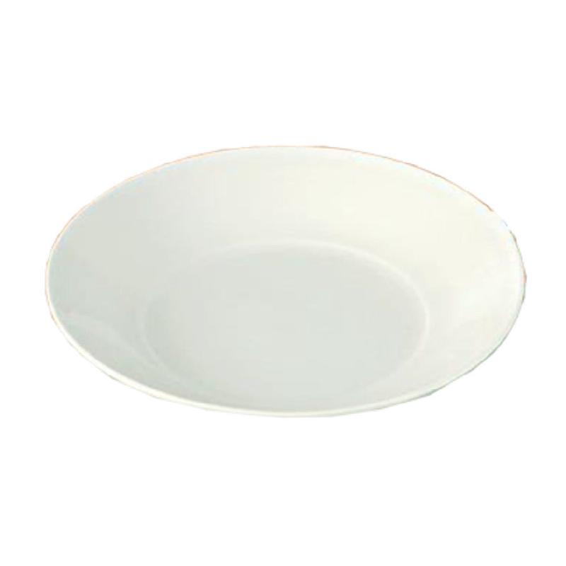 Yanco RE-213 13 Inch Diameter Recovery Salad Plate Ceramic White
