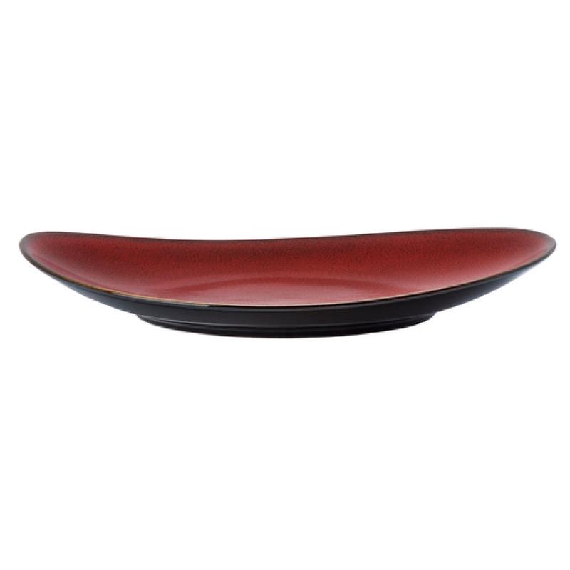 1880 Hospitality L6753074342 9 Inch Oval Coupe Plate Two-tone Porcelain Rustica