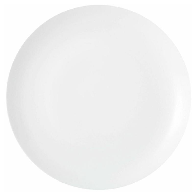 1880 Hospitality L5800000133C 8-1/2 Inch Round Plate Coupe Rolled Edge Porcelain Warm White