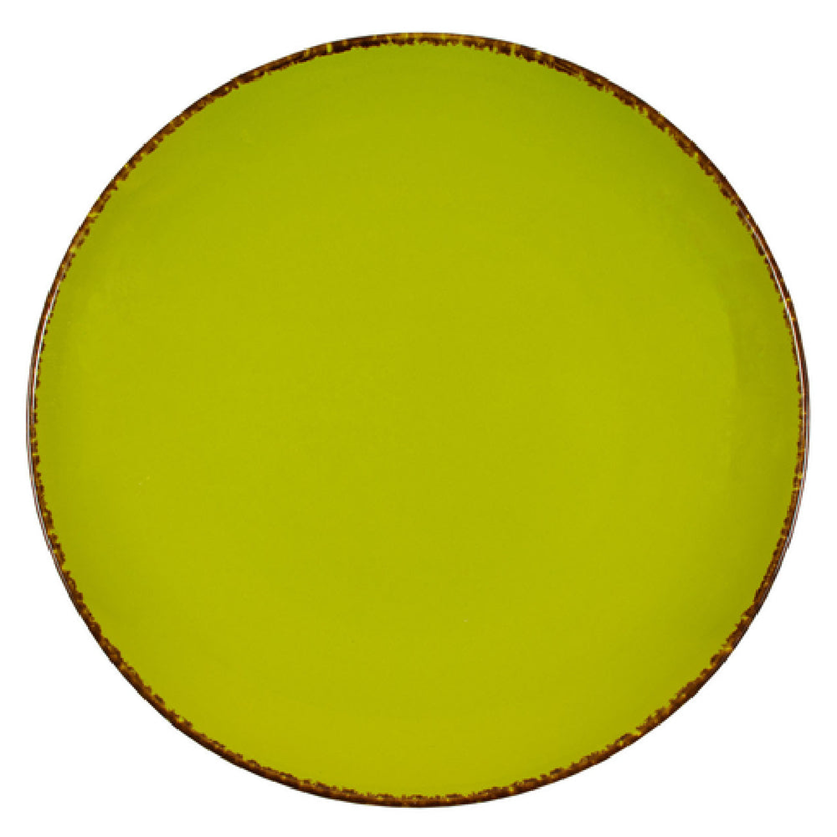 Vertex China WLG-C21 12 Inch Round Coupe Plate Porcelain with Hand Painted Rim